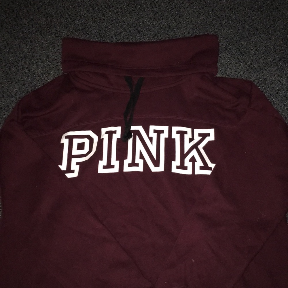 PINK long sleeve neck hoodie.